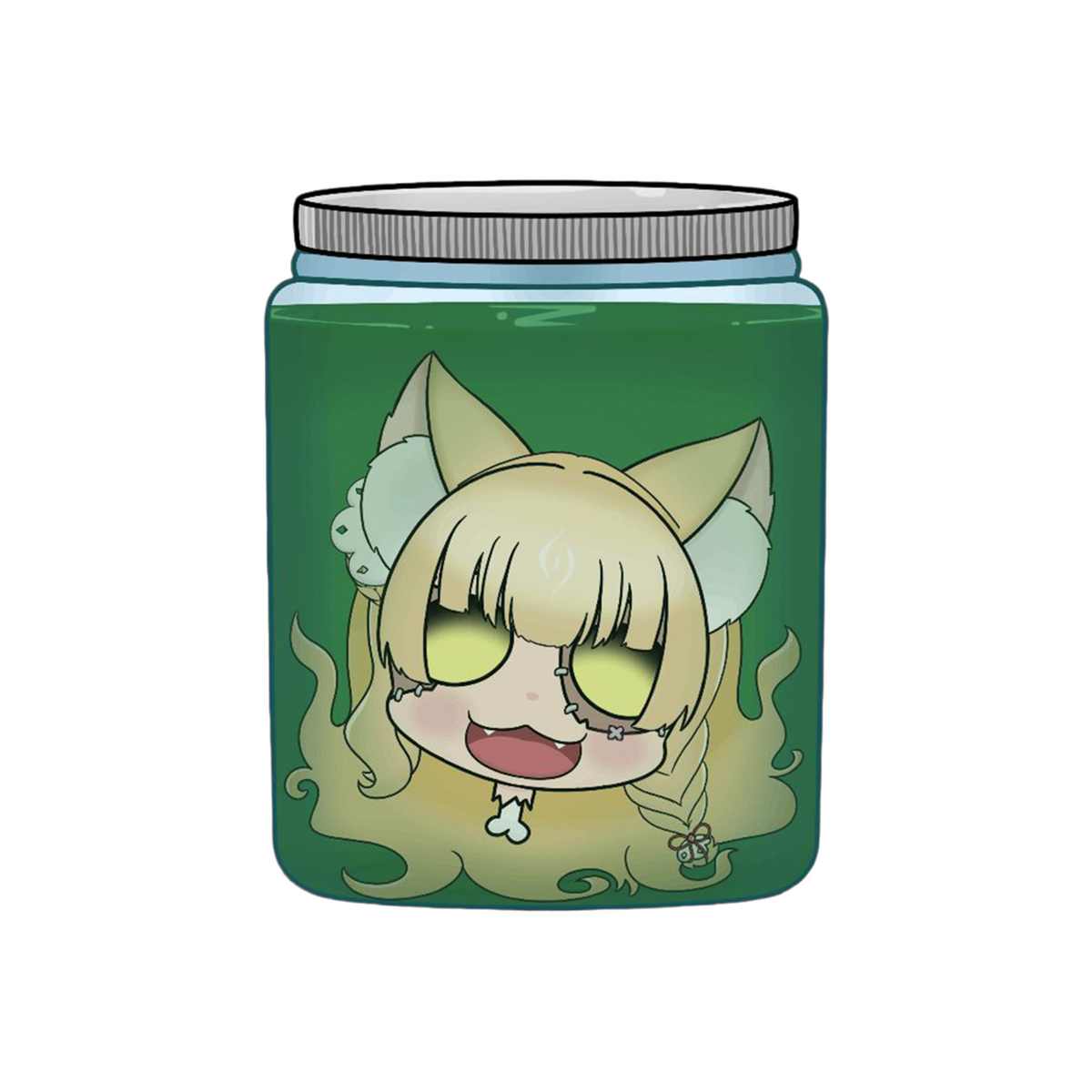 Lannah's Halloween Head Jar Sticker