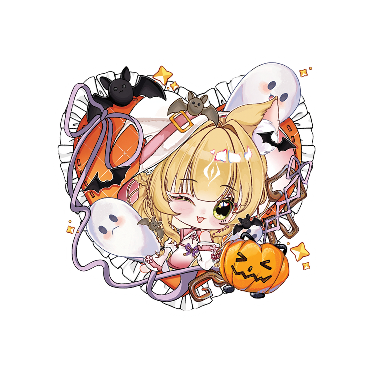 Lannah's Halloween Heart Sticker