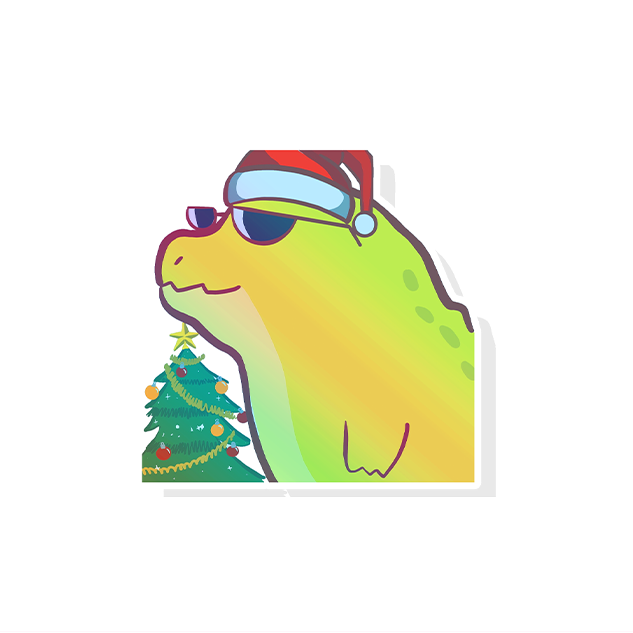 RaeChill's Christmas Dinosaur Sticker