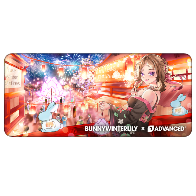 BunnyWinterLily Deskmat