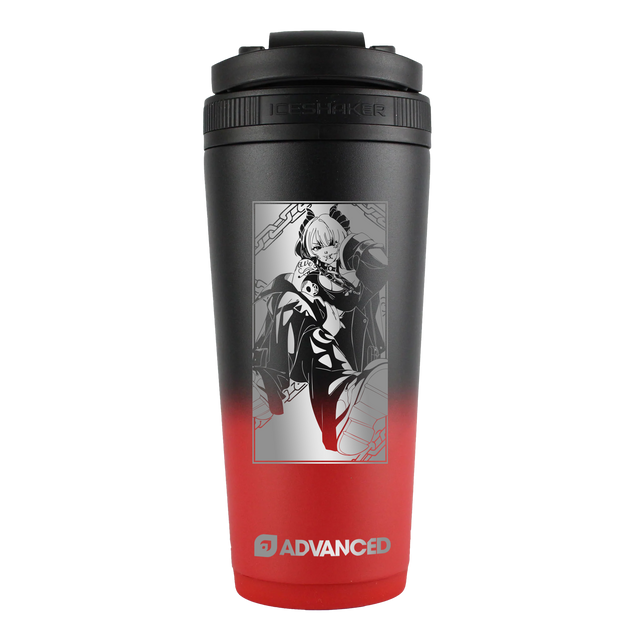 Vexmlk Custom 26oz Ice Shaker - Red Black Ombre