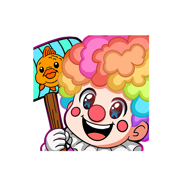 Voosh Clown Sticker