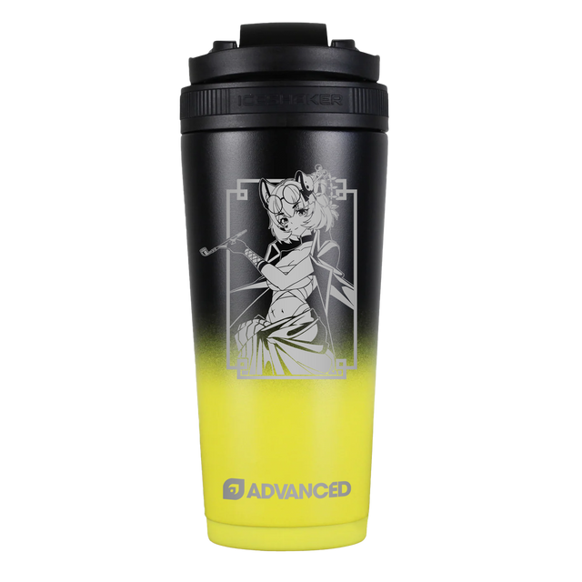 Renn Custom 26oz Ice Shaker - Yellow Black Ombre