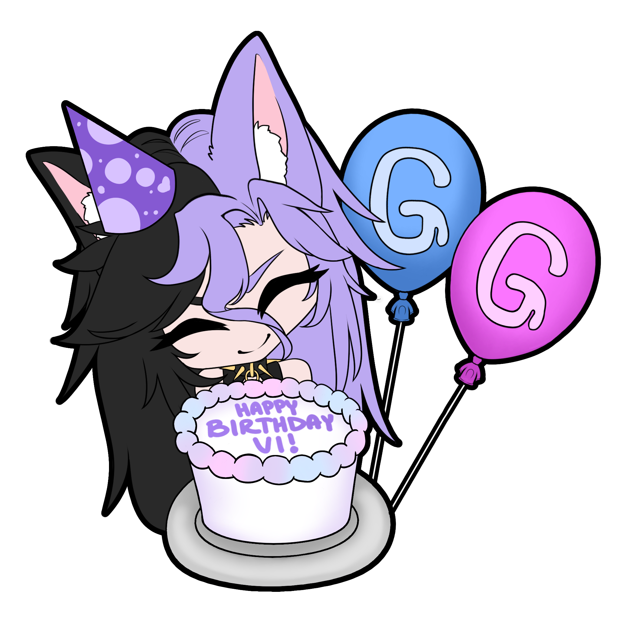 Violet's Birthday Bash Sticker