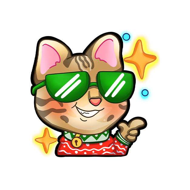 MissRae's Christmas Cool Cat Sticker