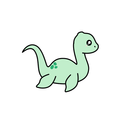 Nessie Sticker Looking Forward