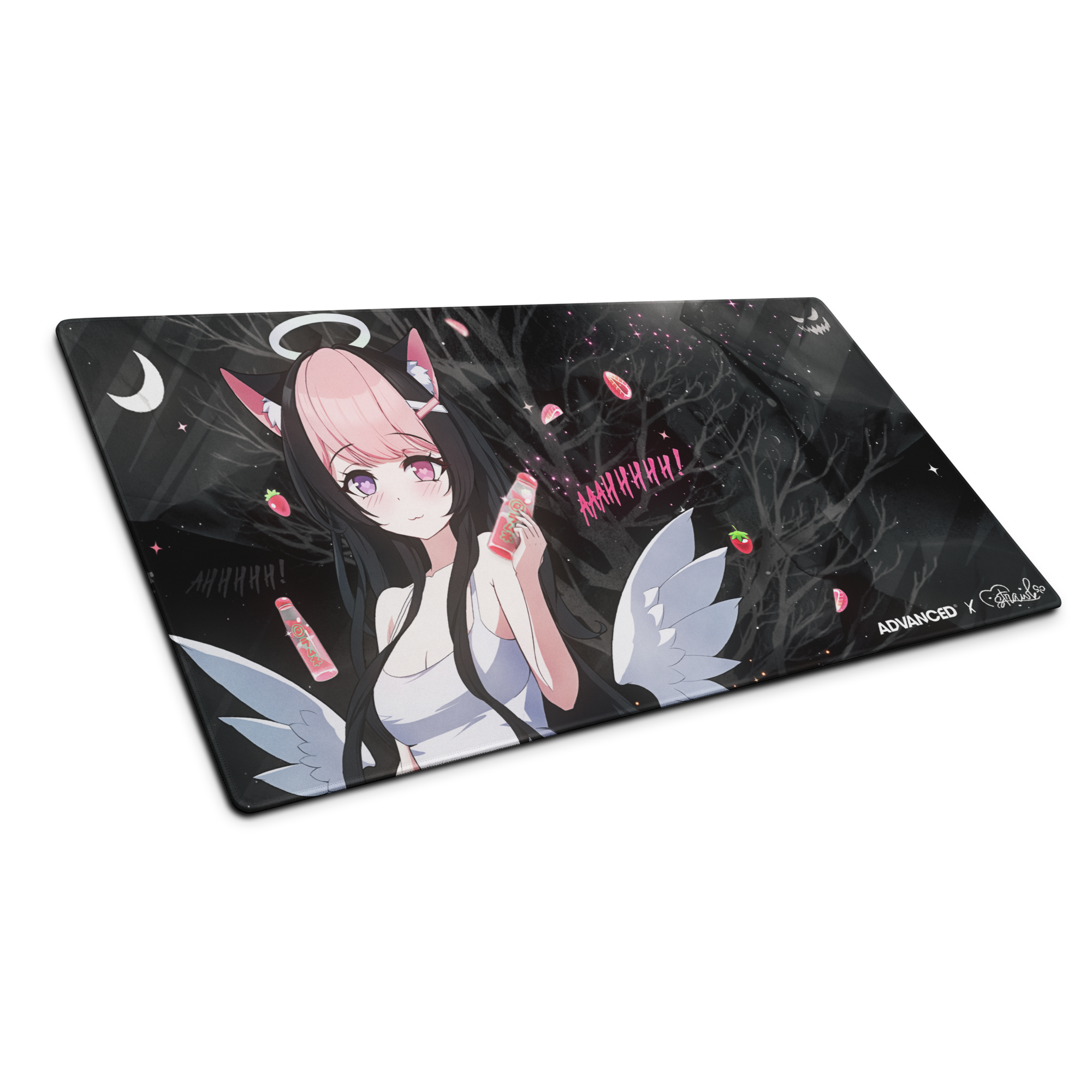 Strawb x ADVANCED Premium Desk Mat