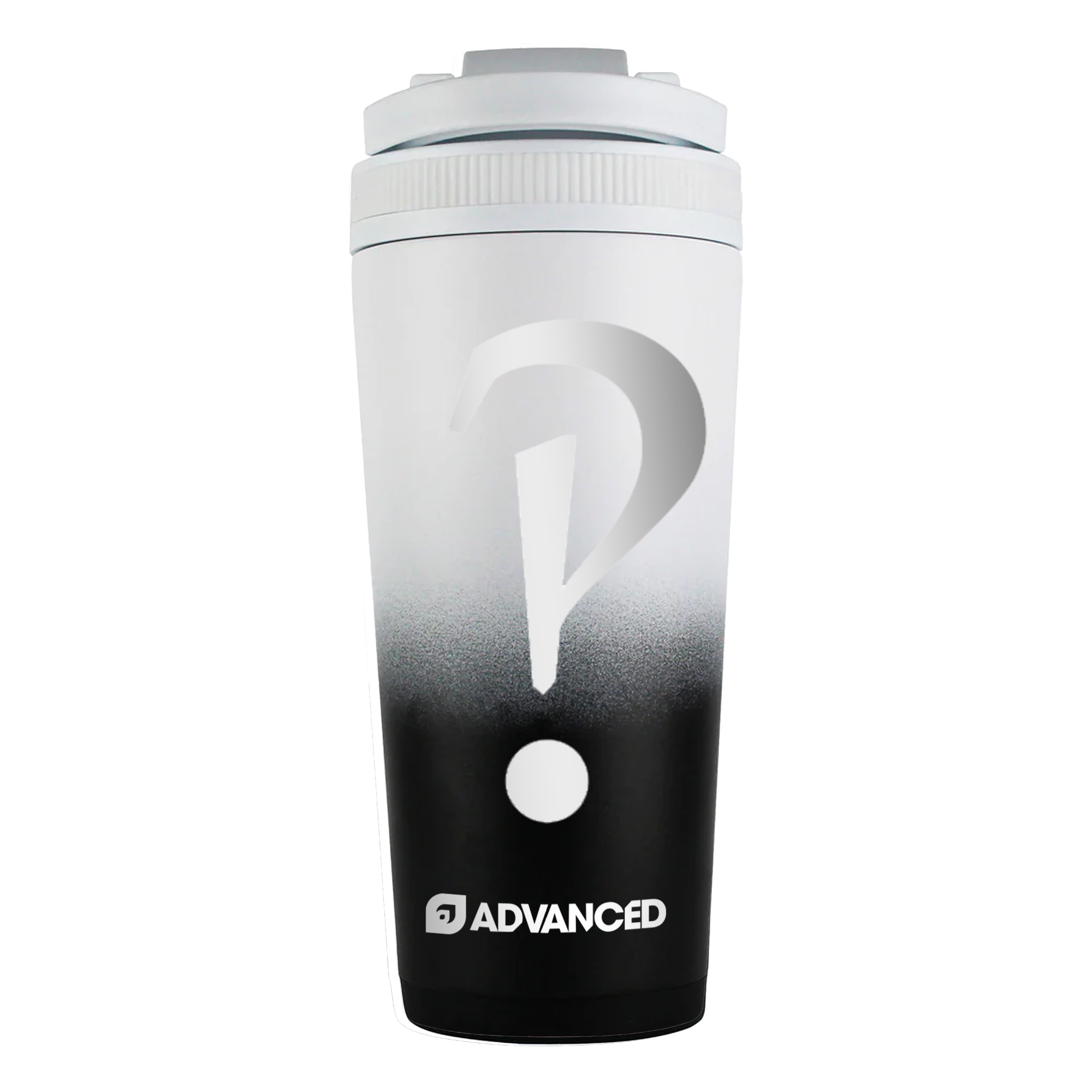 Interrobang Custom 26oz Ice Shaker - Black White Ombre