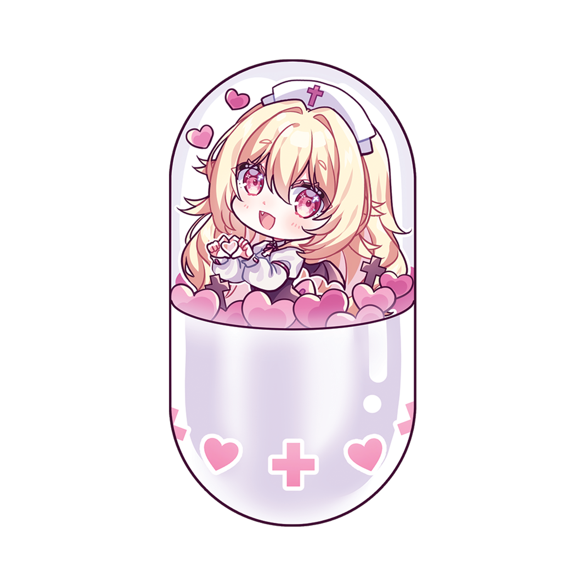 Kiddlynx Sticker - Silver Pill