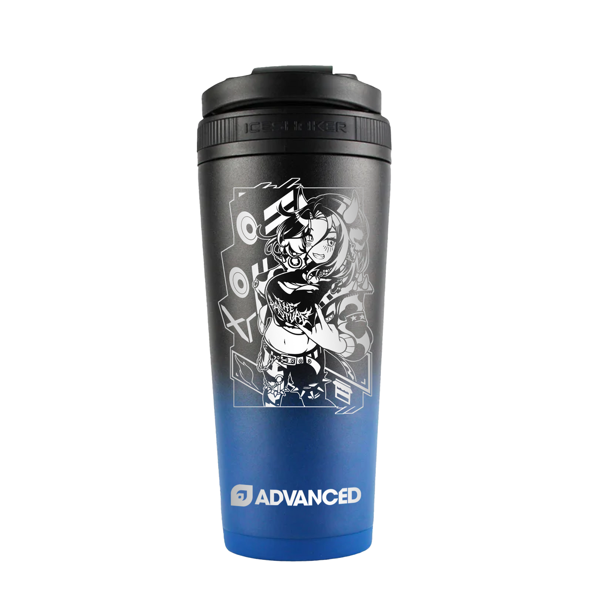 Mooranda Custom 26oz Ice Shaker - Navy Black Ombre