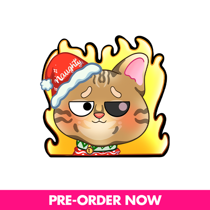 MissRae's Christmas Naughty Cat Sticker
