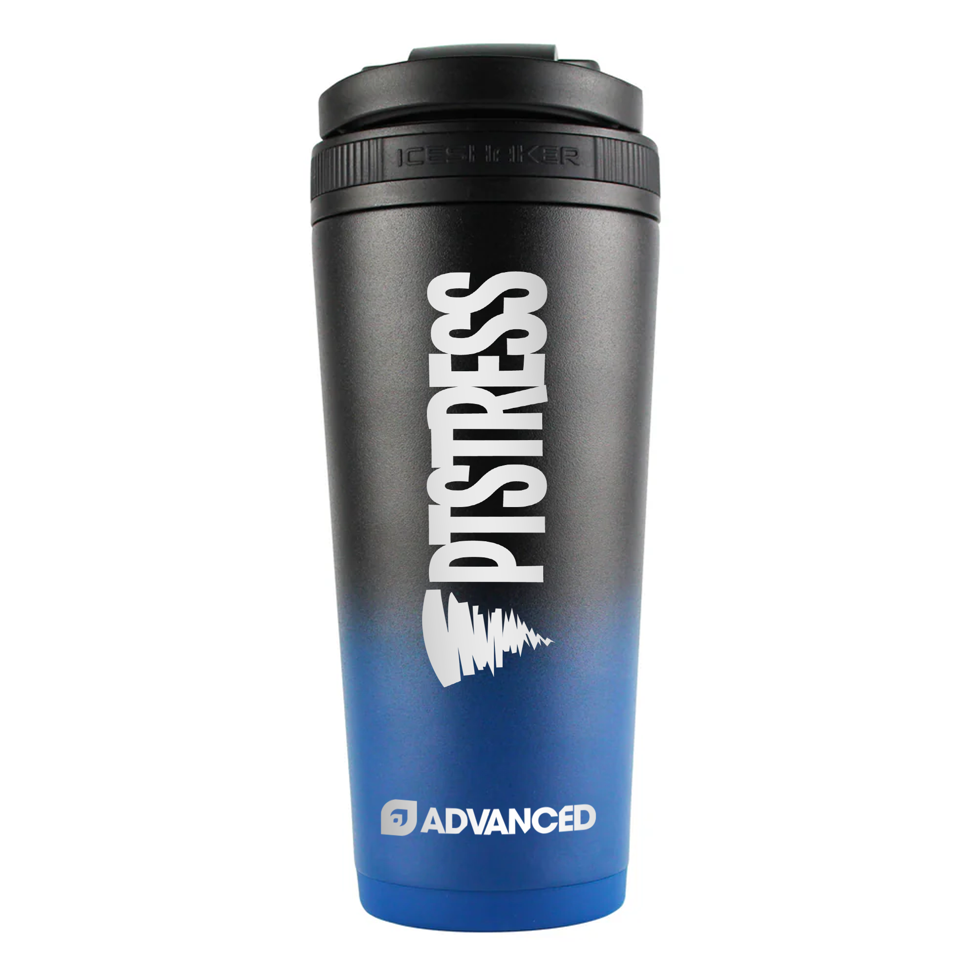 PTStress Custom 26oz Ice Shaker - Navy Black Ombre