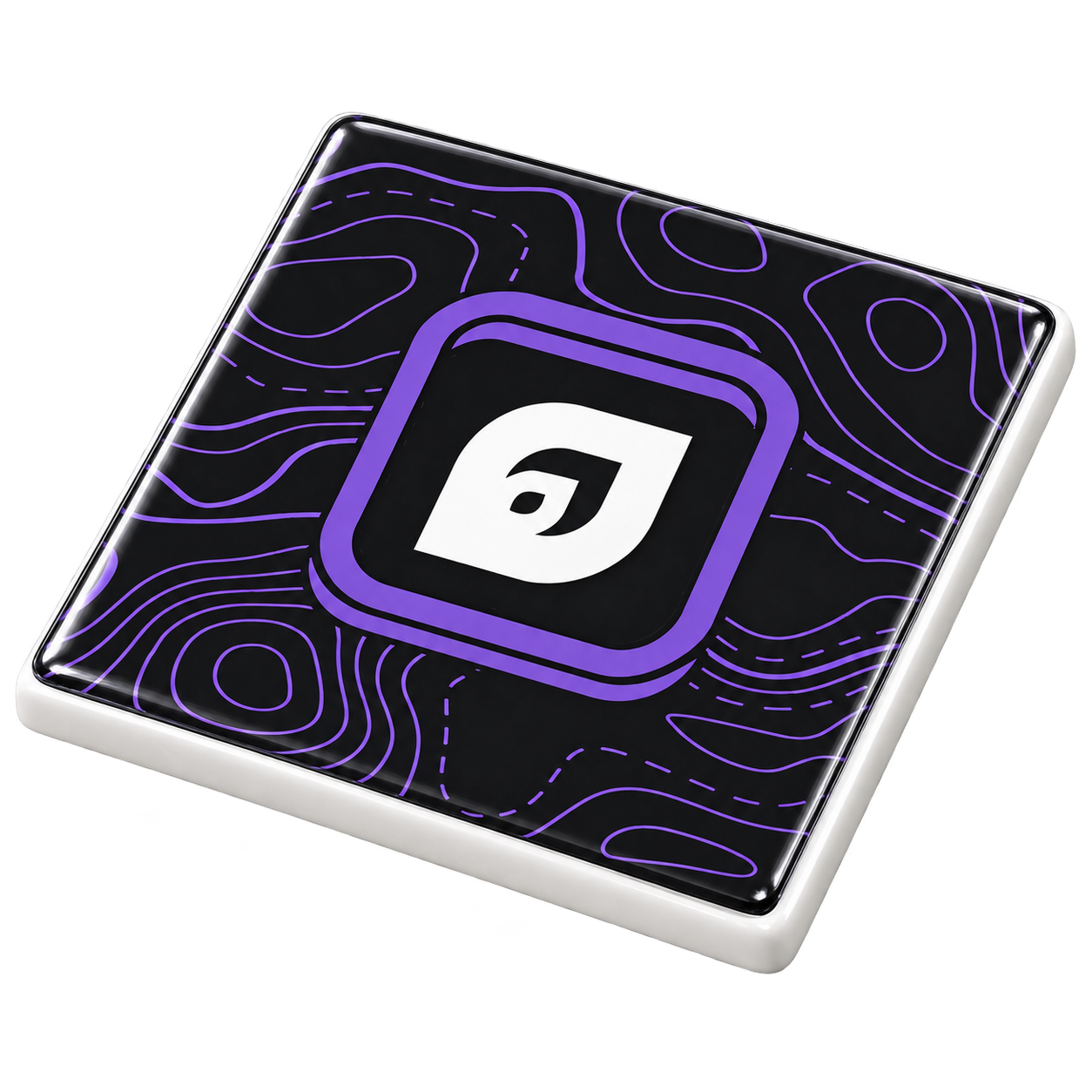 ADVANCED Topography Ceramic Coaster (Purple)