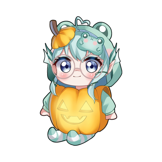 Raemyne's Halloween Pumpkin Costume Sticker