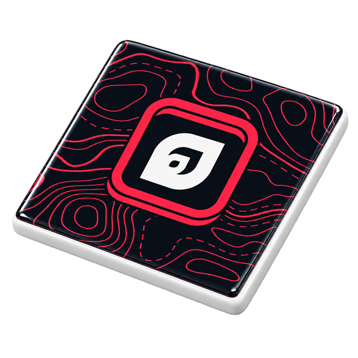 ADVANCED Topography Ceramic Coaster (Red)
