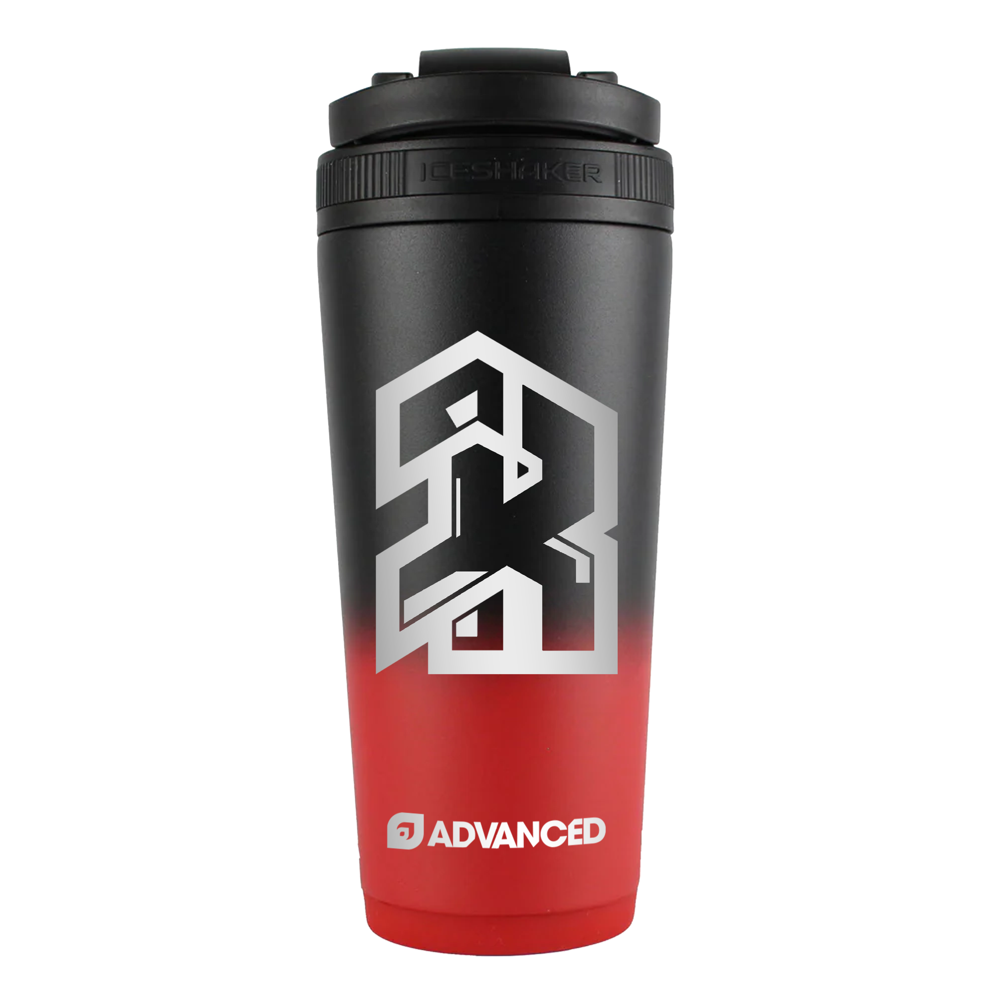 TheRickCod Custom 26oz Ice Shaker - Red Black Ombre