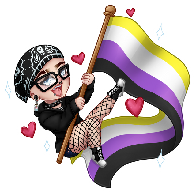 Riot's Pride Non-binary Sticker