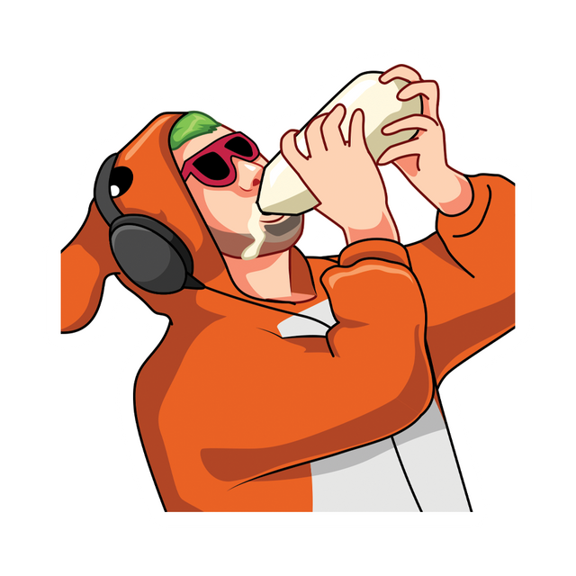 Shrouded Gaming Milk Drink Sticker