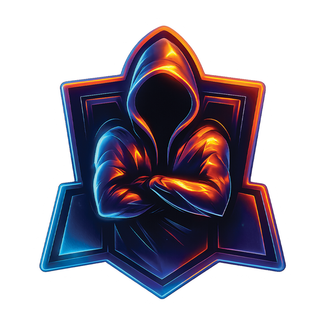 Shrouded Gaming Logo Sticker Neon