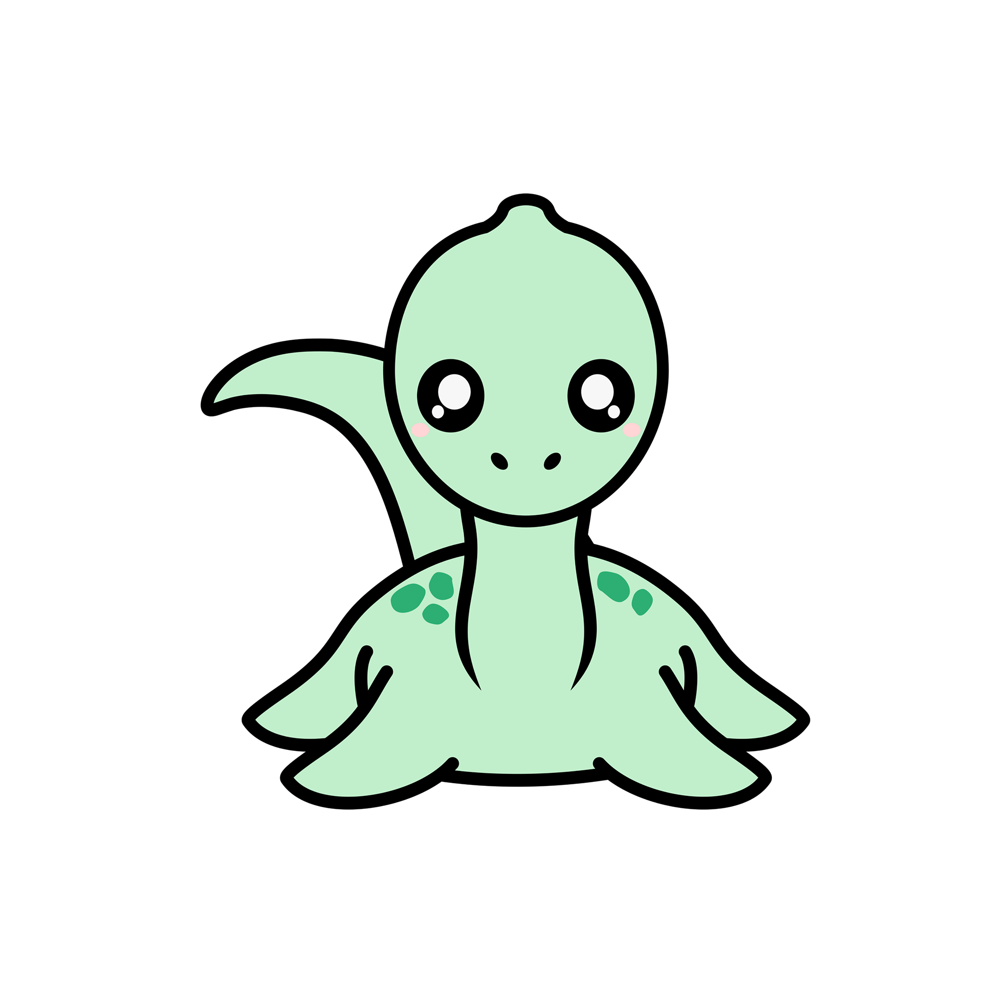 Nessie Sticker Eyes Open
