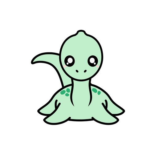 Nessie Sticker Eyes Open