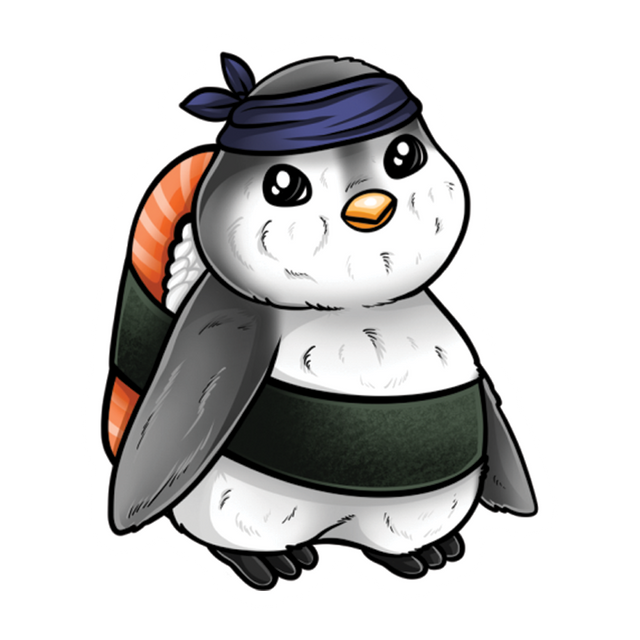 TreyKatxo Sushi Penguin Sticker