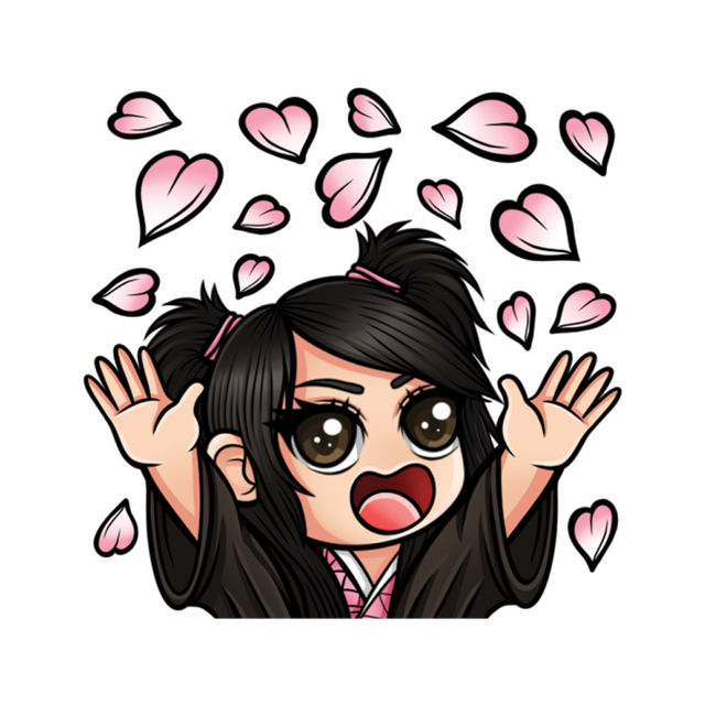 TreyKatxo Sushi Kimmy Petals Sticker