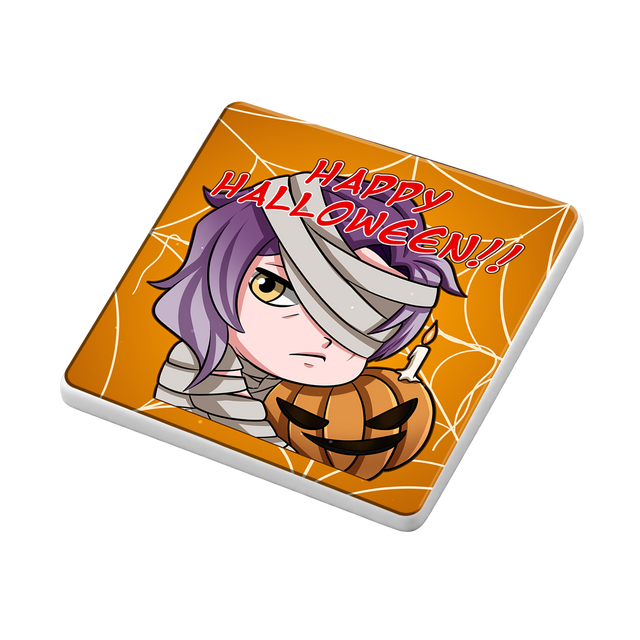 LunariValkyrie Halloween Ceramic Coaster