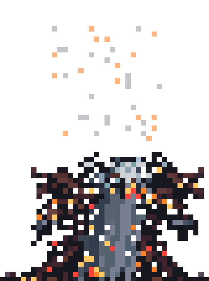 Pixel art raid boss Veydrak defeated