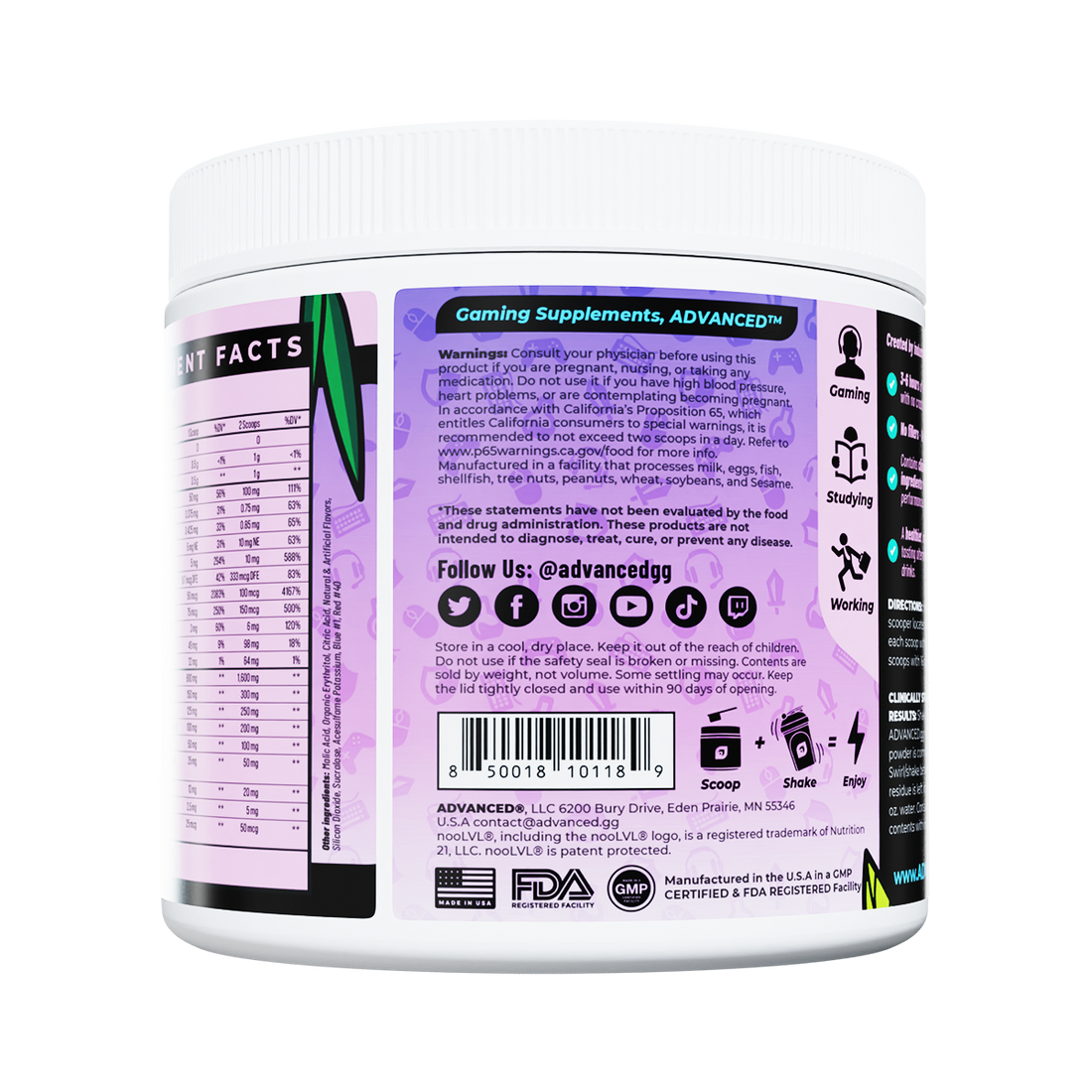 Blueberry Acai Focus Gaming Supplement