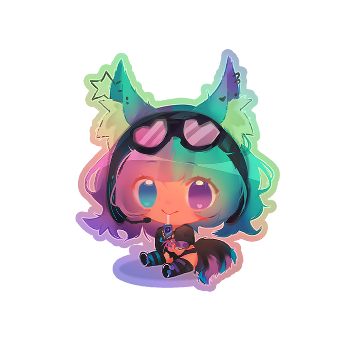 Kawaii Grin Sticker